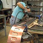 Olympic and Paralympic cauldron petals handcrafted in copper